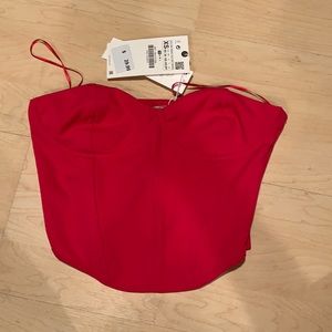 Zara Bright Pink Crop Top Size XSmall